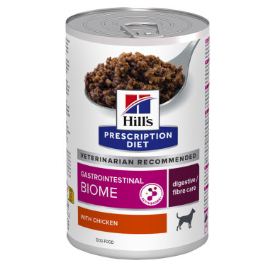 Hill’s Prescription Diet Canine Gastrointestinal Biome – Hrană Umedă pentru Câini cu Probleme Digestive, 370g